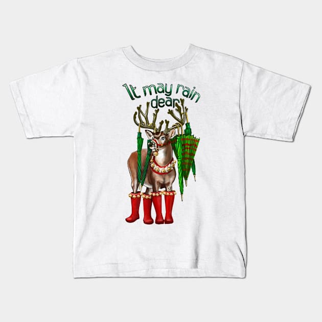 Reindeer Kids T-Shirt by Marike Korting Art